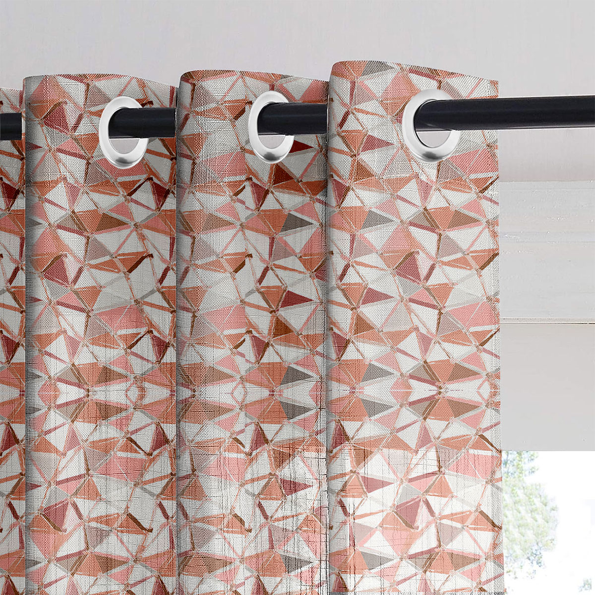 Rose Prism Sheer Curtain